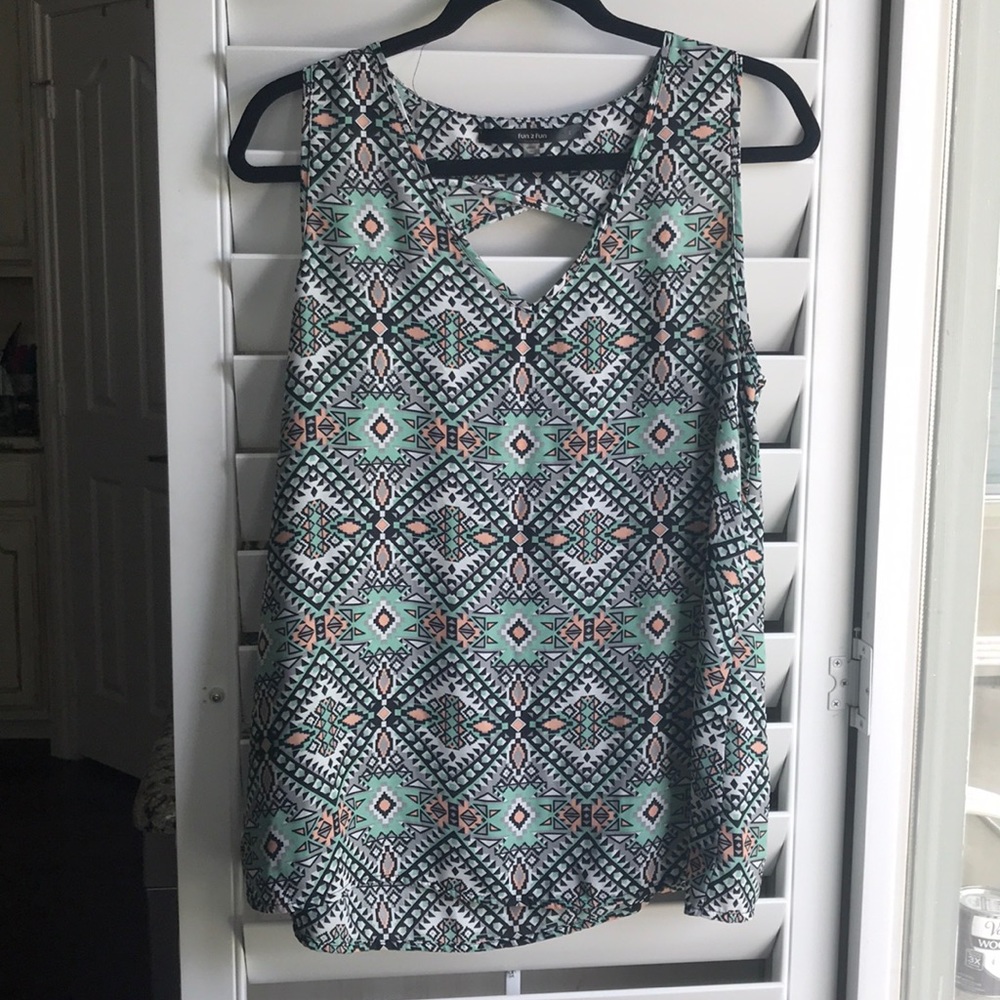 Sleeveless Open Back Top